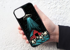 Listing image for Funny UFO Alien Abducting Cow Farm Sci-Fi Design Mobile Phone Case Cover