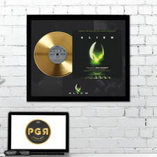 Listing image for Alien Gold Record Wall Art Framed Vinyl Movie Poster Sci-Fi Decor Gift