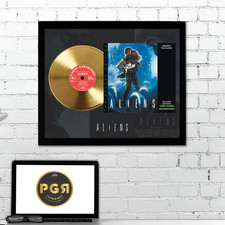 Listing image for Aliens Gold Record Wall Art Framed Vinyl Movie Poster Sci-Fi Decor Gift