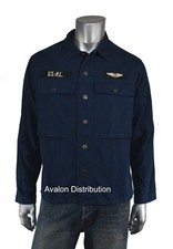 Listing image for Polo Ralph Lauren Navy Cotton Twill Military Flight Patch Over Shirt Jacket New