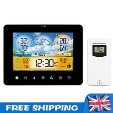 Listing image for Weather Station Radio Controlled Clock Calendar Indoor/Outdoor Thermometer UK